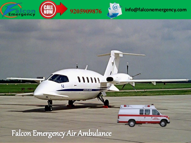 Book Falcon Emergency Medical Air Ambulance Service in Dibrugarh at Low-Cost