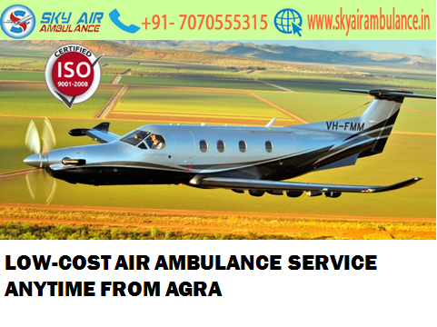 Sky Air Ambulance Service in Agra Available 24-hours