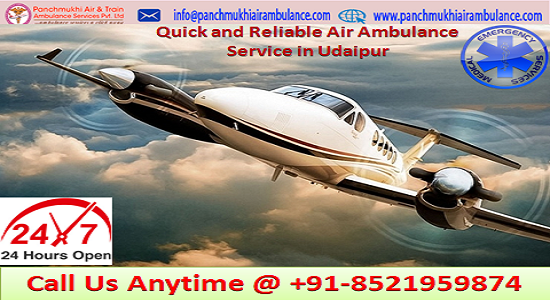 Quick and Advanced Air Ambulance Service in Udaipur with Doctor