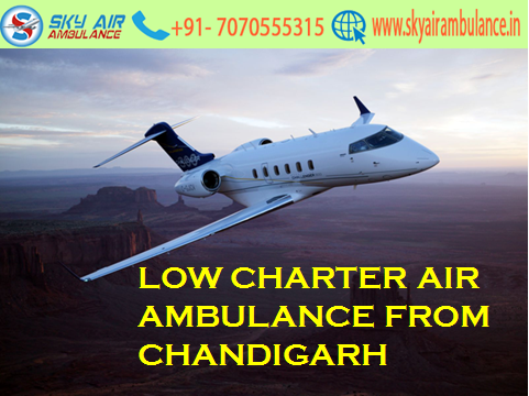 Sky Air Ambulance services from Chandigarh to Delhi with ICU set up