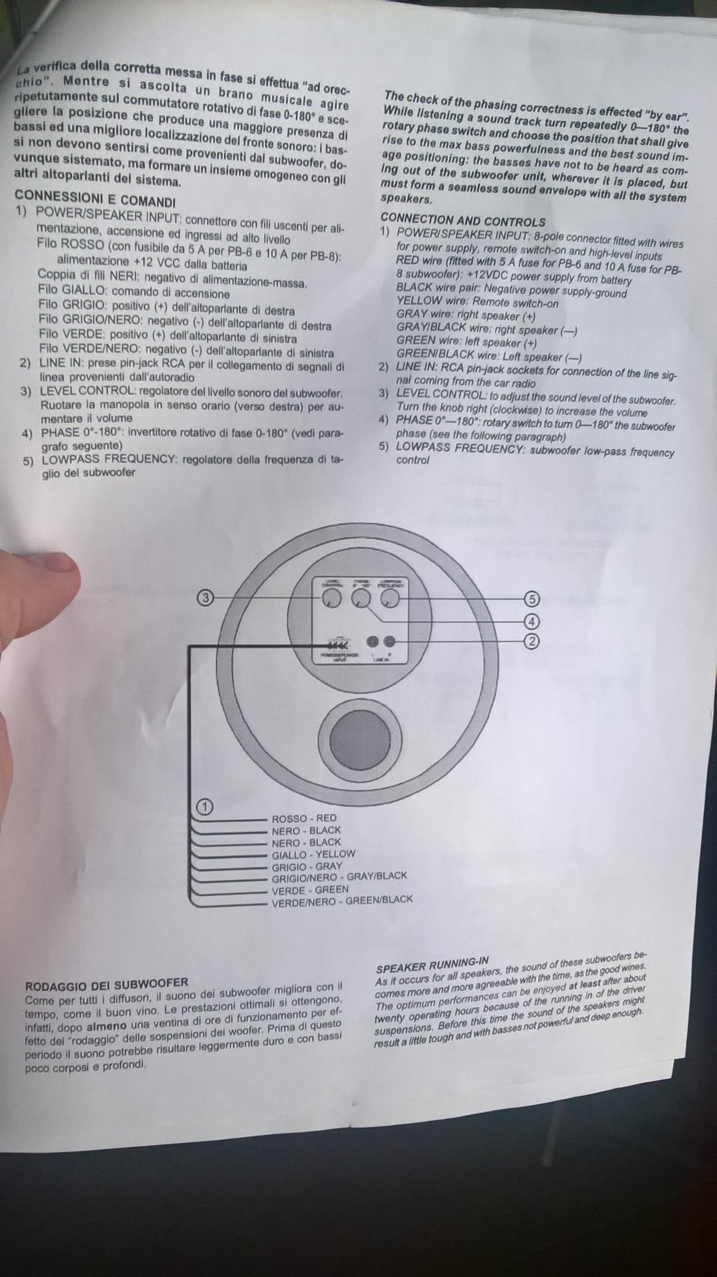 Revac PB8 Subwoofer User Manual 1