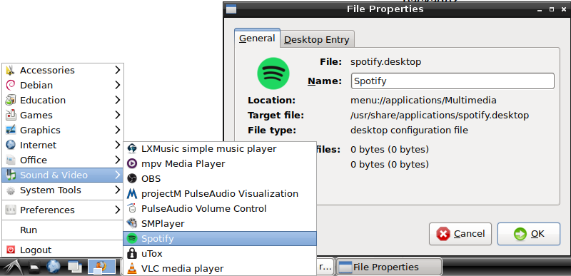 spotify desktop file