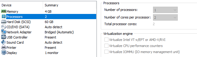 VM Hardware