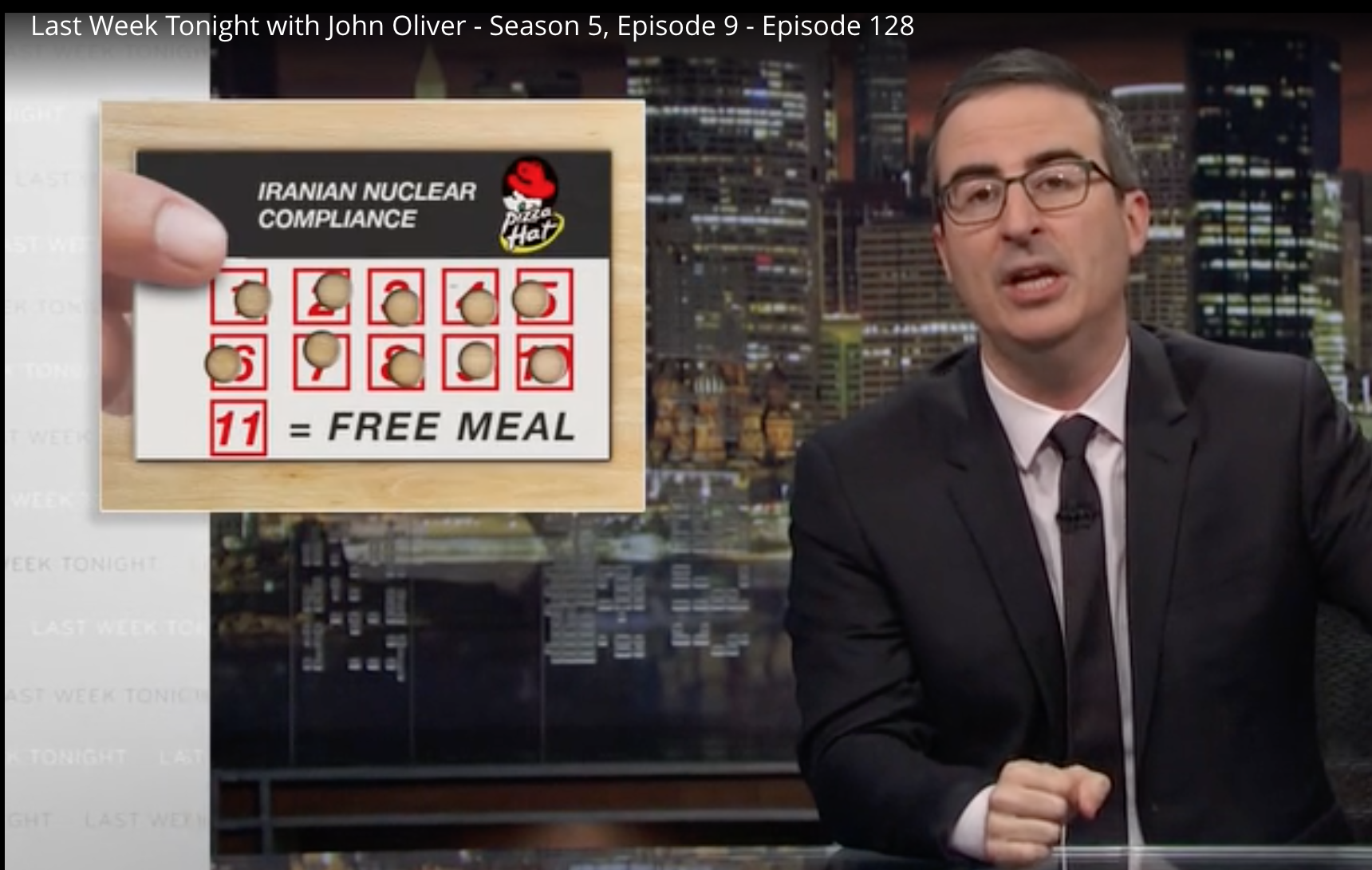 RedHat logo on John Oliver
