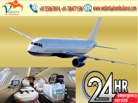 Highly Developed Vedanta Air Ambulance from Dibrugarh to Delhi