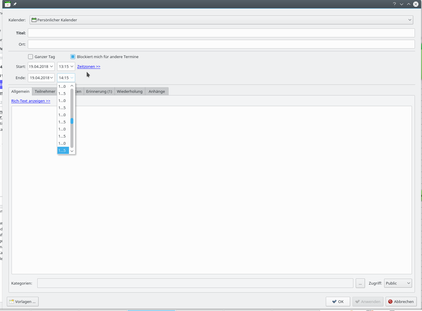 KDE Kontact font