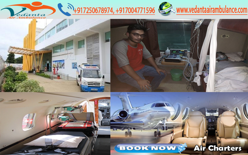 Vedanta Air Ambulance from Patna at low-cost with charter plane