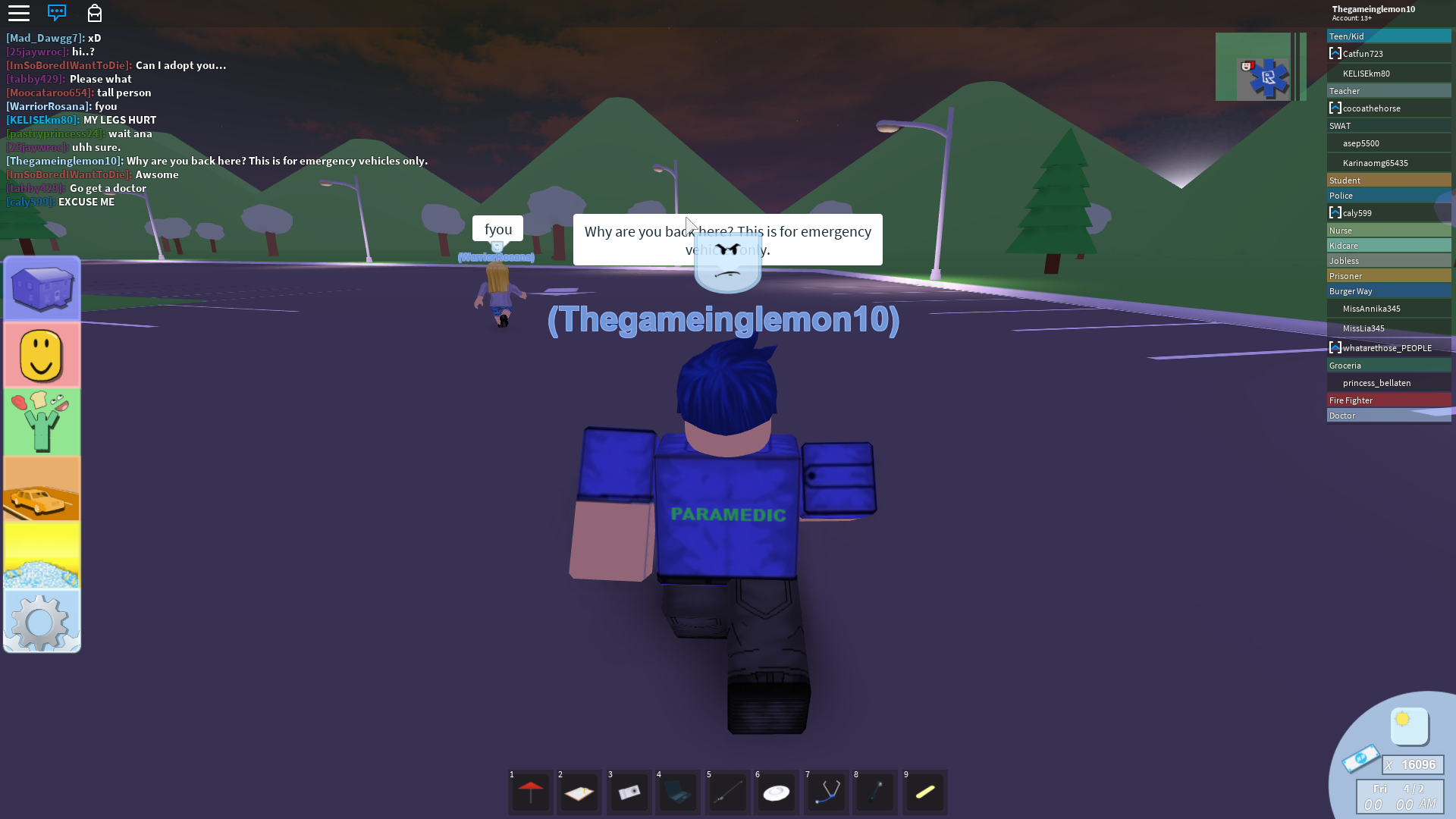 Person passing Roblox chat filter.