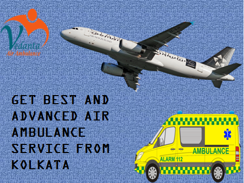 Vedanta Air Ambulance from Kolkata to Delhi is Quick service