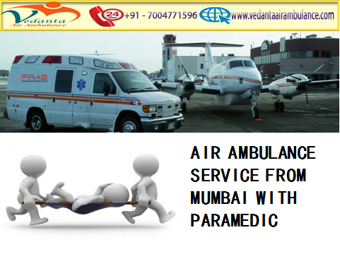 Vedanta Air Ambulance from Mumbai to Delhi is fast and secure