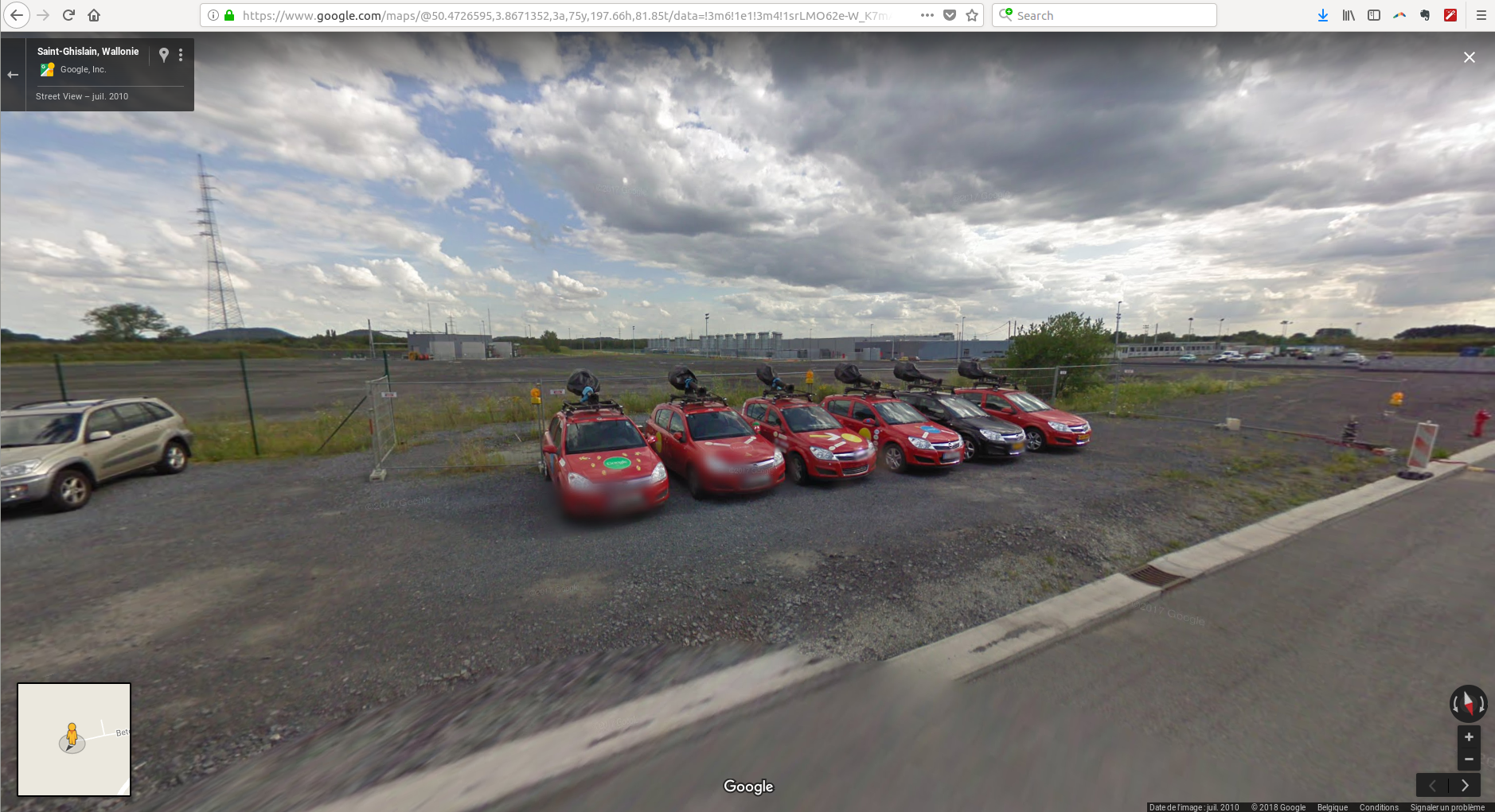 Google Street Cars in Google datacenter at Saint-Guislain, Belgium