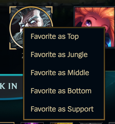 Right Click in Champ Select