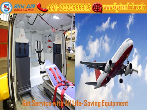 Sky Air Ambulance from Varanasi with all Medical Facility