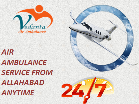 Vedanta Air Ambulance from Allahabad to Delhi is Reliable