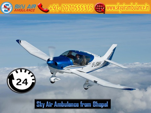 Get Sky Air Ambulance from Bhopal at Minimum Cost
