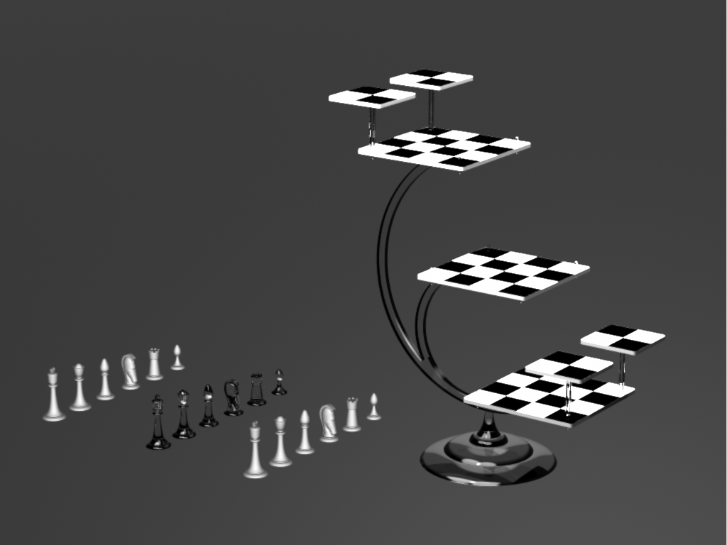 Star Trek 3D chessboard and pieces
