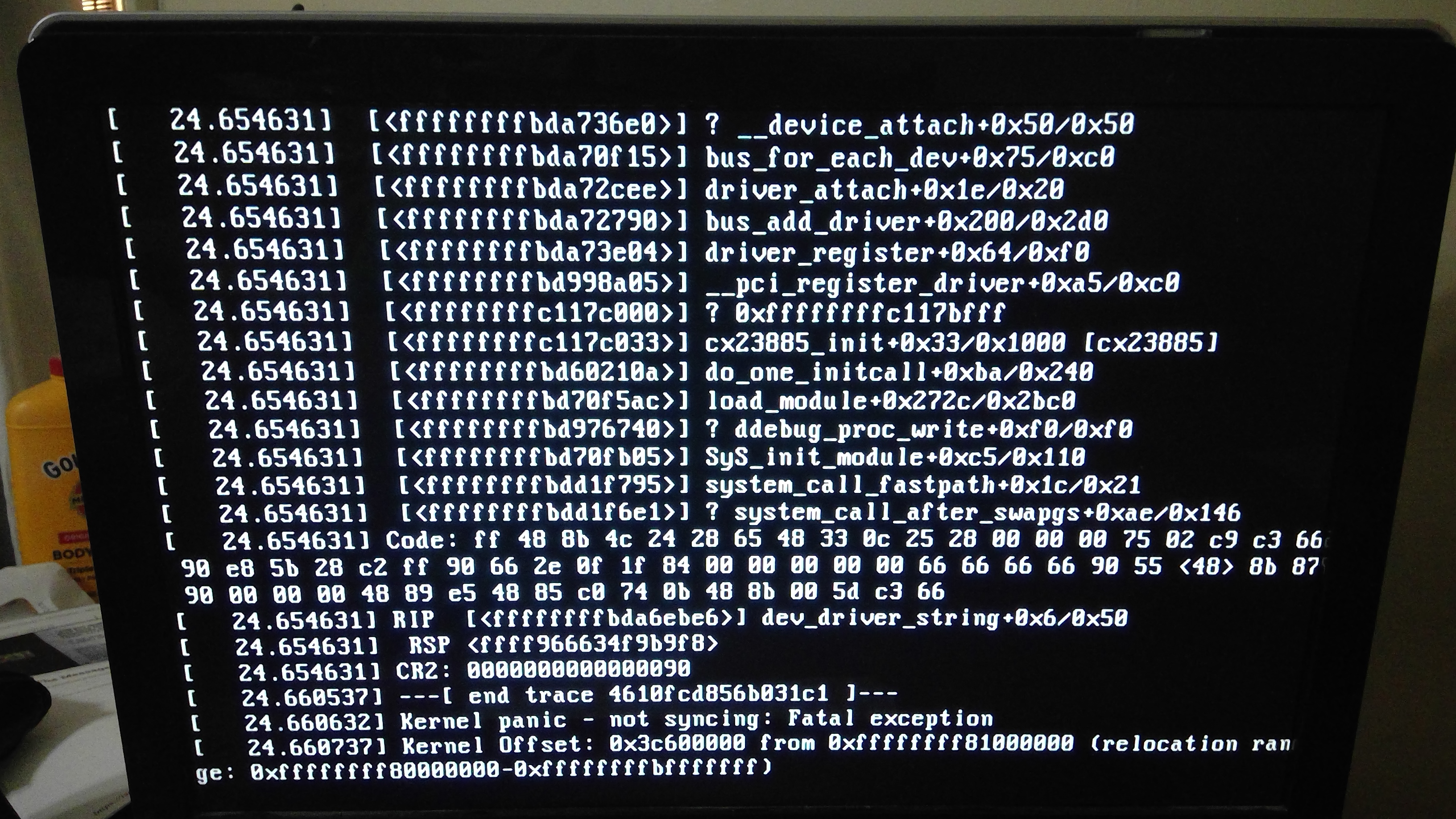 Kernel Crash BobLfoot