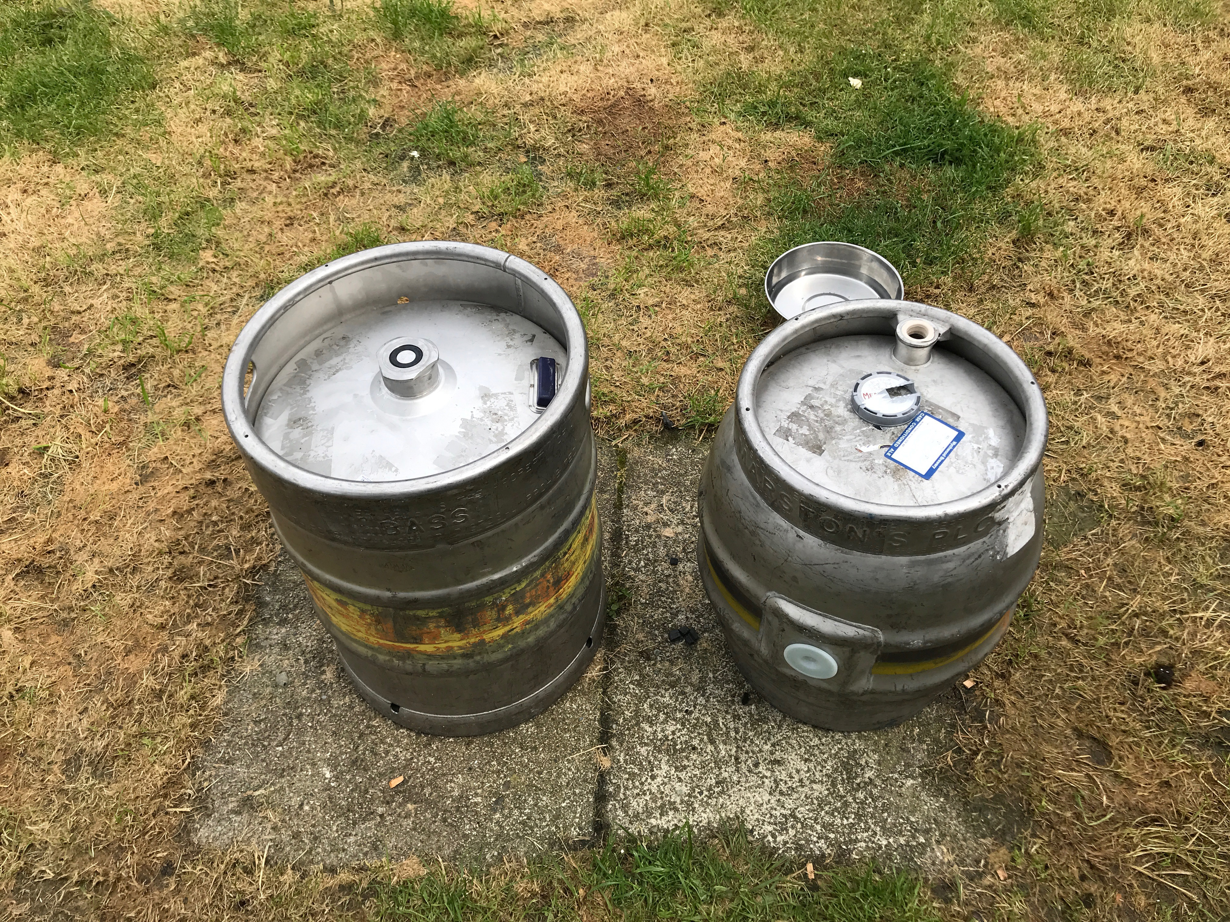 2 beer kegs