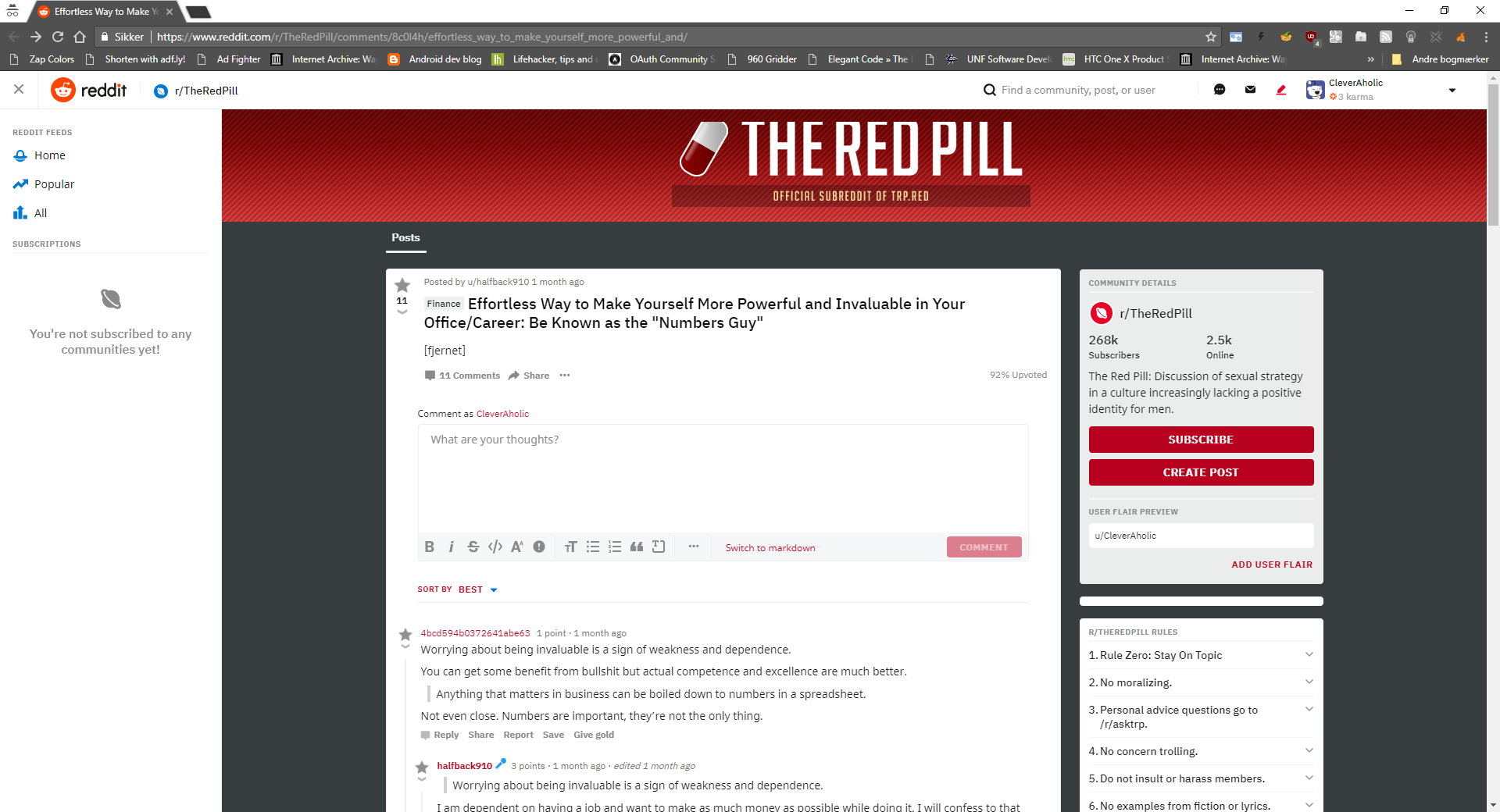 Effortless Way to Make Yourself More Powerful and Invaluable in Your Office/Career: Be Known as the "Numbers Guy" : TheRedPill