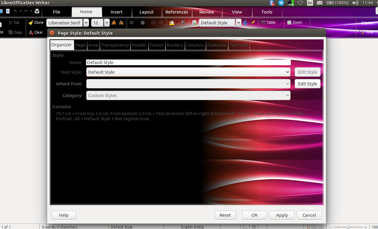 persona in tabbed background when ambiance unity theme