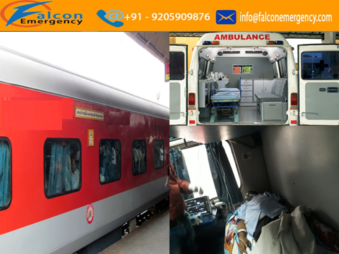 Low-Cost Train Ambulance in Bagdogra by Falcon Emergency