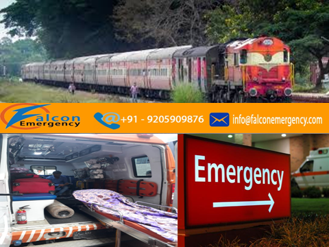 Falcon Emergency Train Ambulance in Bhopal at the Minimum Cost