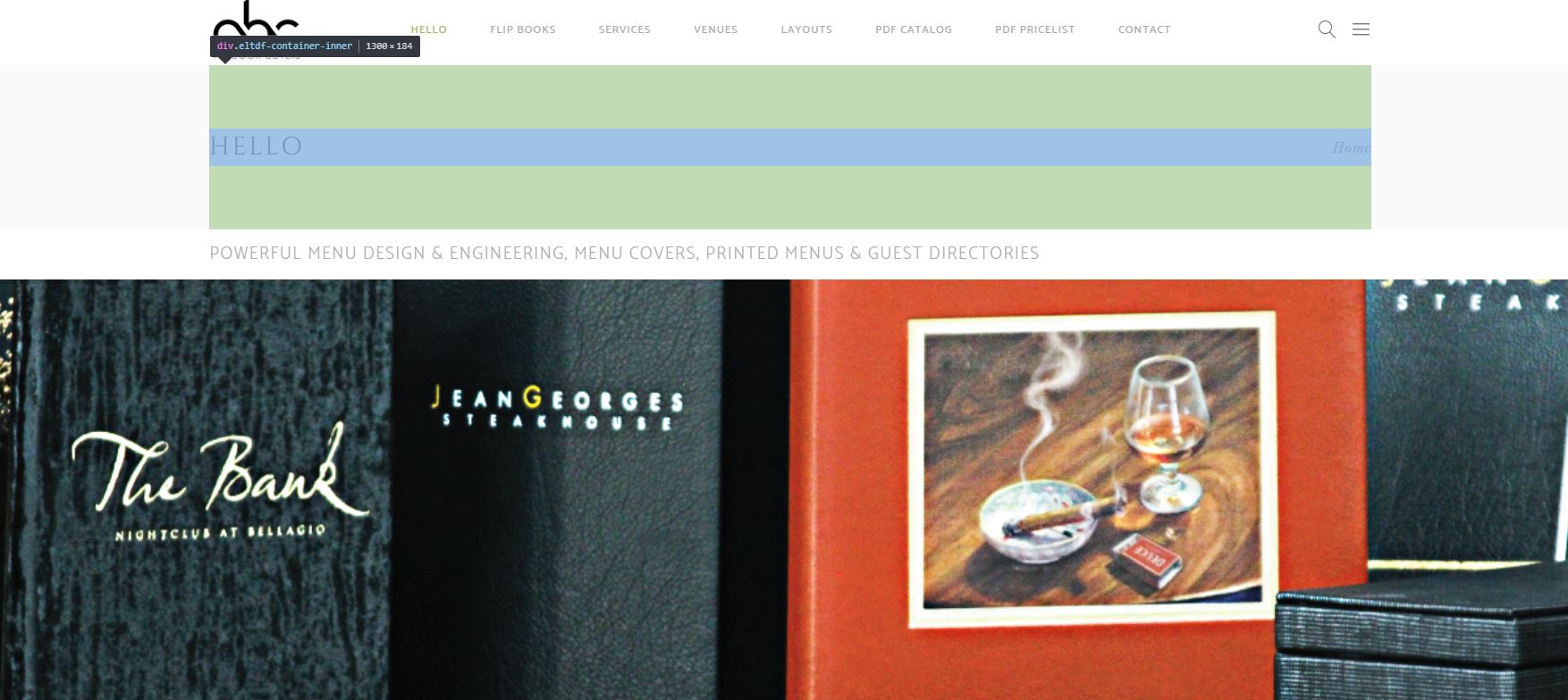 Competitior - VENUES>CLIENT PROJECT DETAIL Page Layout