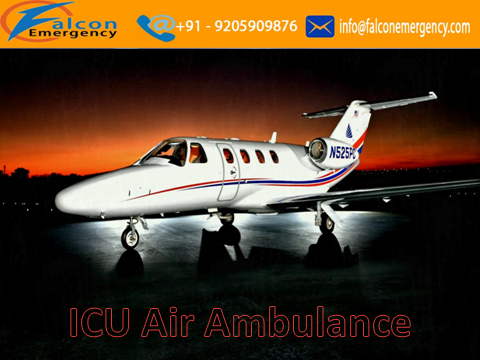 Get Medical Air Ambulance Service in Indore at Low Fare by Falcon Emergency