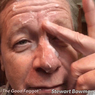 Faggot cocksucker eats cum facial
