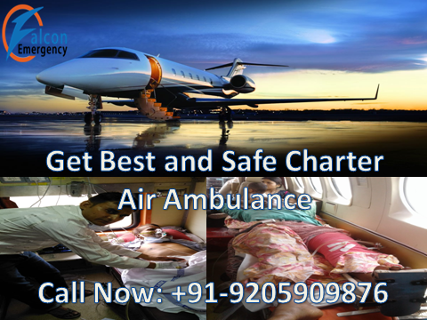 Get Low Fare Air Ambulance Services in Rajkot by Falcon Emergency