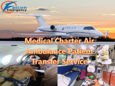 Falcon Emergency Air Ambulance Services in Kolkata with ICU Facility