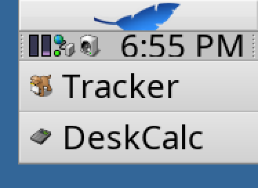 Vertical Deskbar 24pt font clock truncated