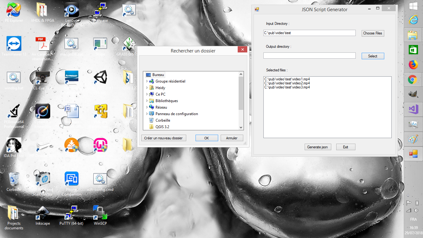 Choose output folder