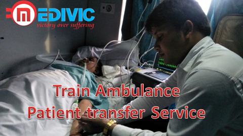 ICU Facilities Available Medical Train Ambulance Service in Kolkata by Medivic Aviation