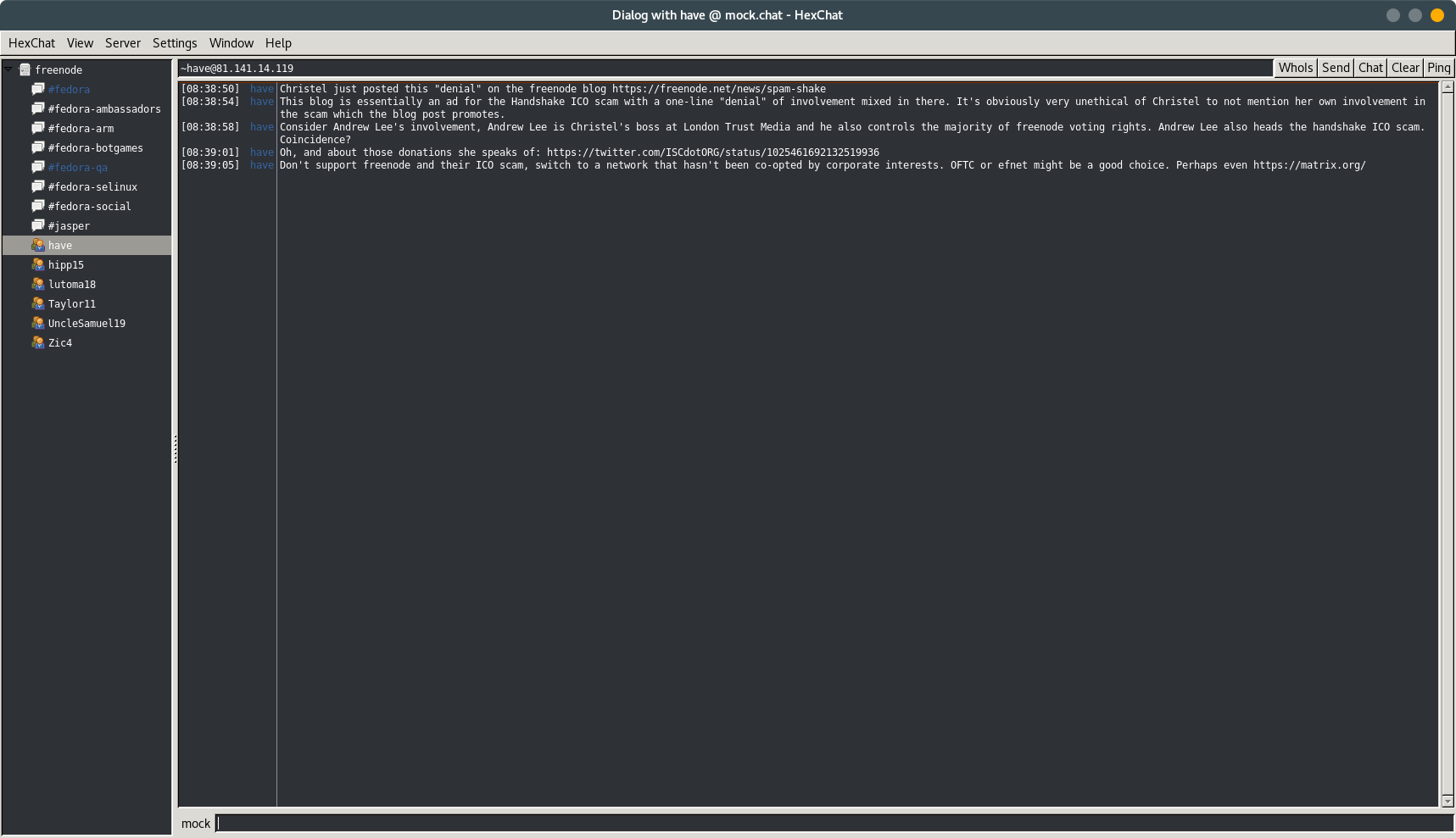 script kiddies on irc