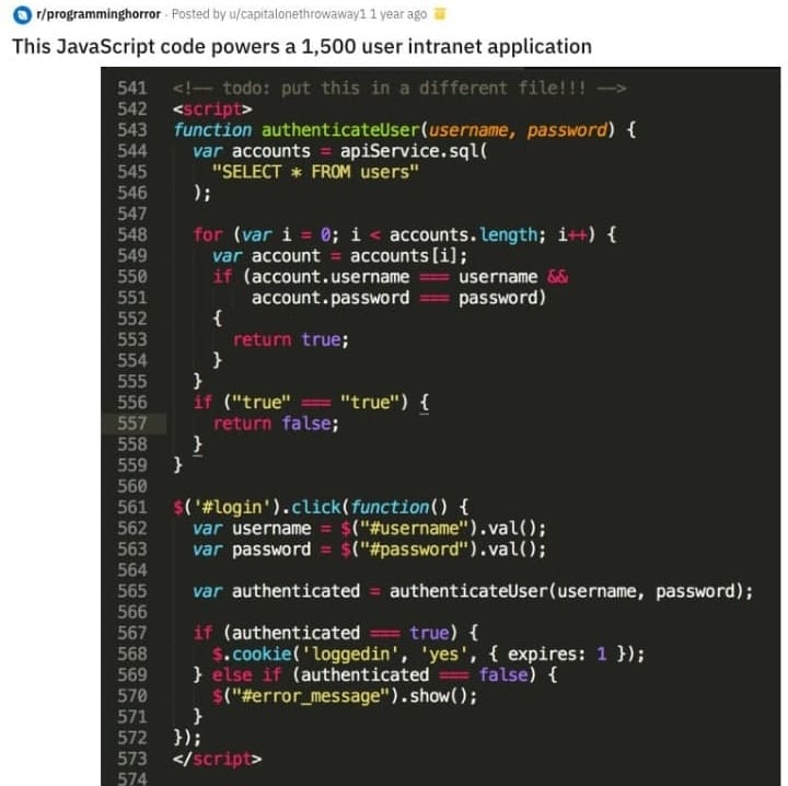 bad programming
