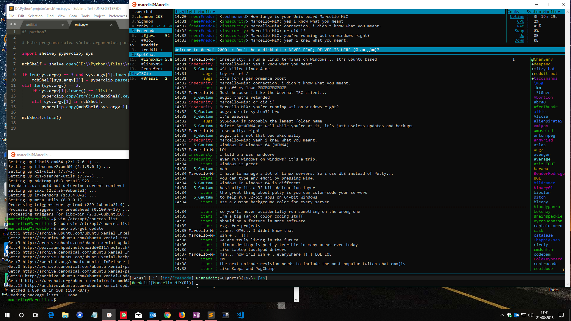 Weechat Screen
