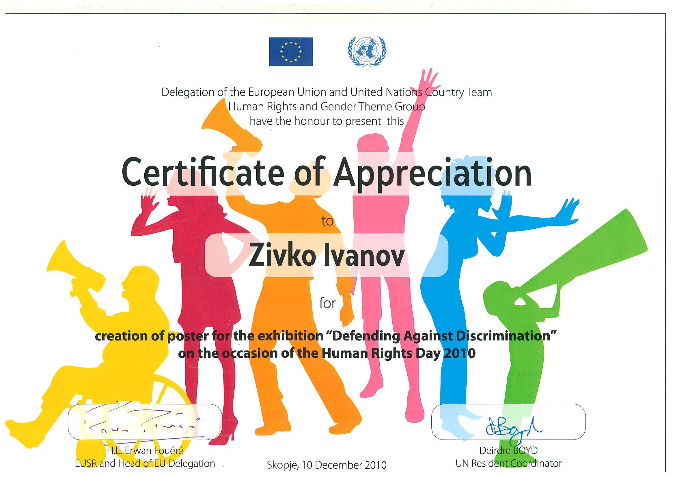 Certificate of Appreciation