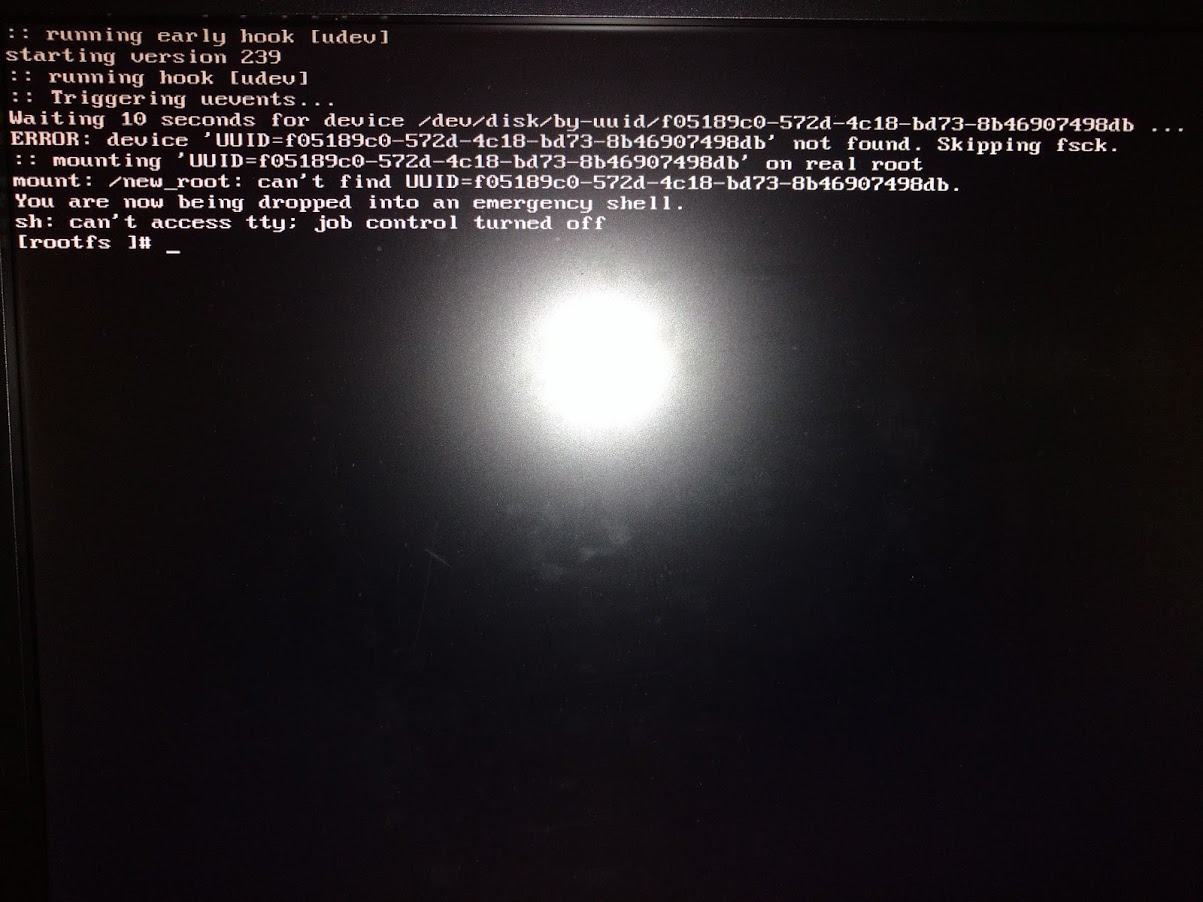 Error on boot