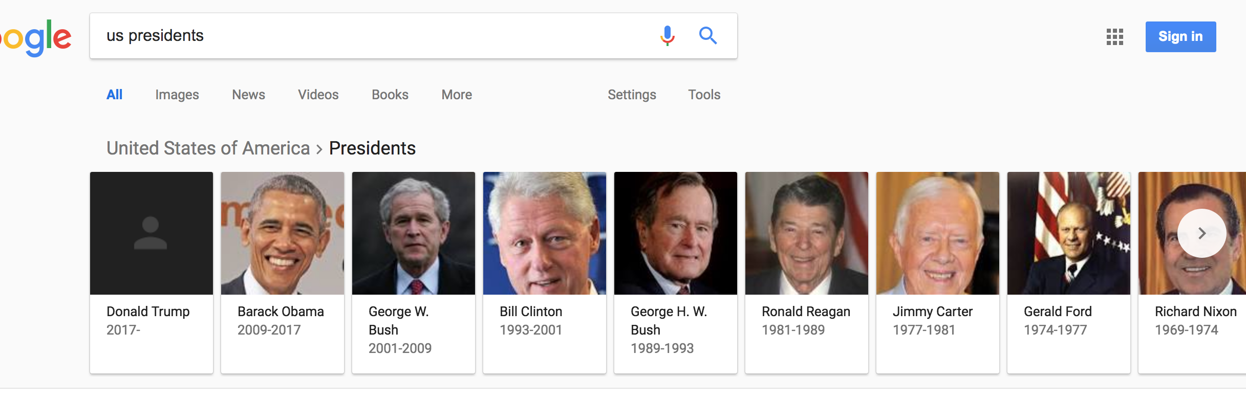 Missing Trump