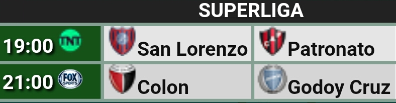 superliga viernes 21 09 18