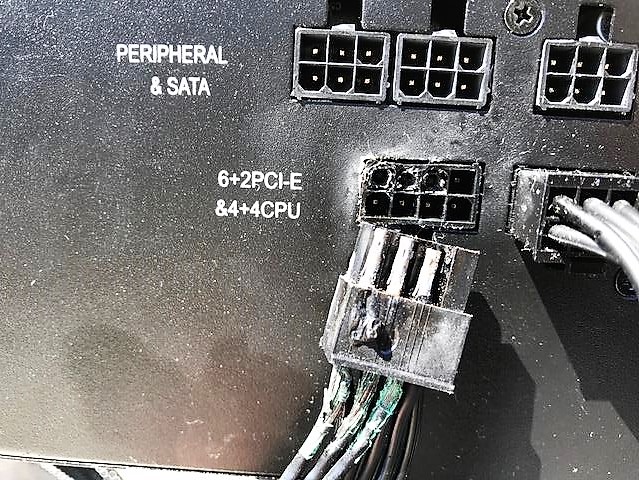 Burned +12V connector