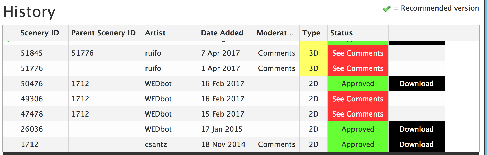SBJV Airport approval list