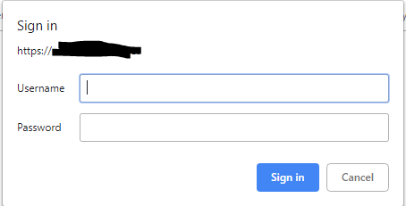 credentials dialog