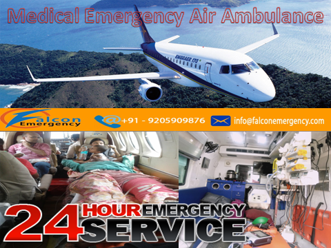 Get Best ICU Air Ambulance Services in Delhi by Falcon Emergency