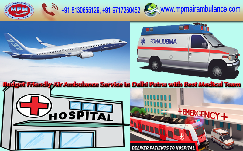 Air Ambulance Services in Patna by MPM is Available with Advance Medical Facility