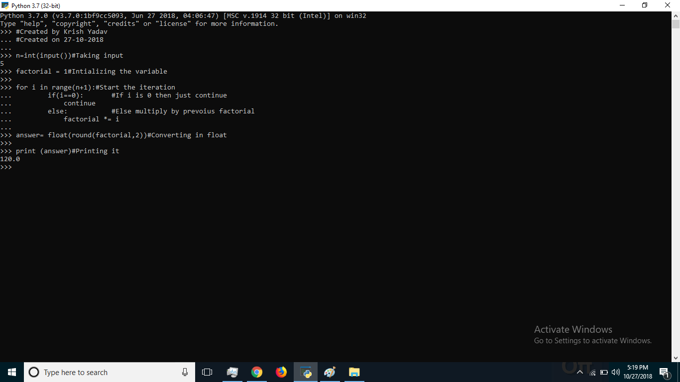 Code running