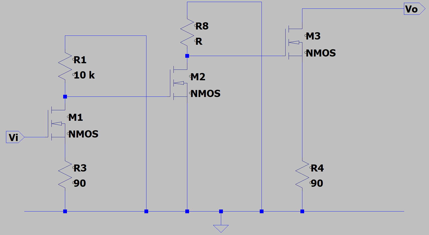 3 mosfets circuit