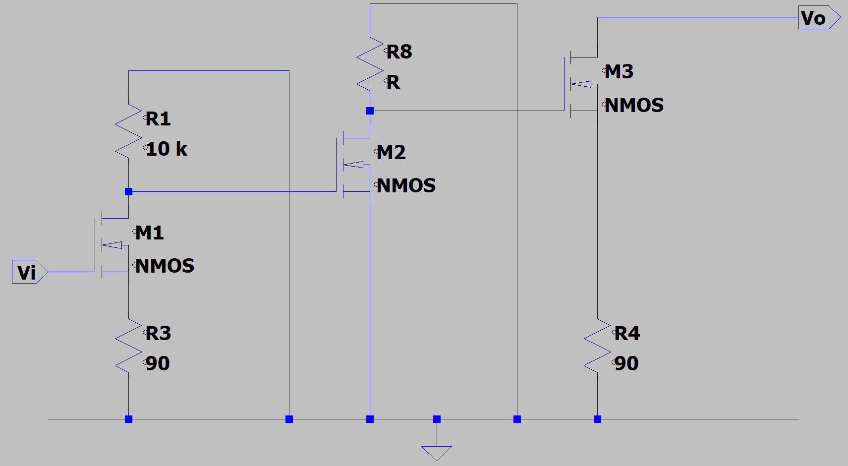 3 mosfets circuit
