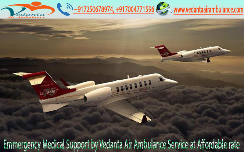 Economical Cost, Affordable Price by Vedanta Air Ambulance Service in Indore with MD Doctors